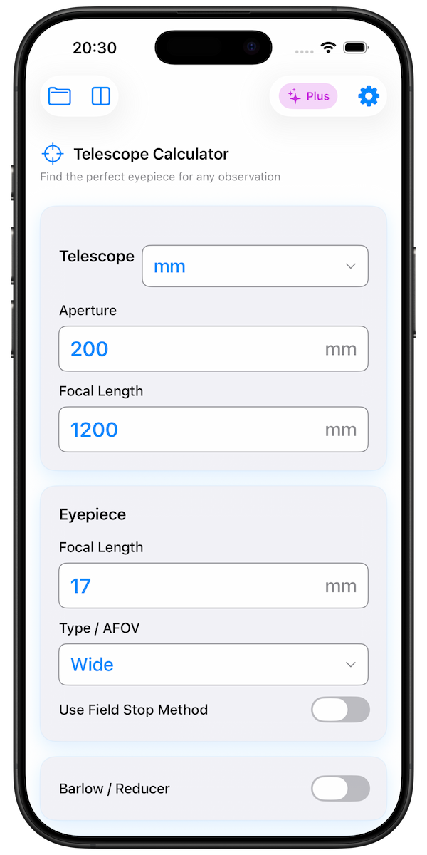 Visual Calculator Tab